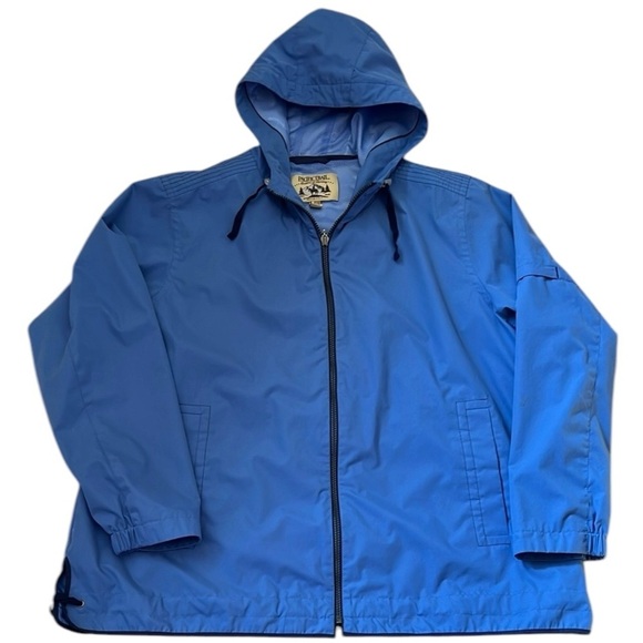 Vintage Pacific Trail Full Zip Hooded Jacket Hood Blue Drawstring Mesh Lined 2X - Picture 1 of 15